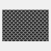 Schwarz-Weiß-Geometrische Designs Geschenkpapier Set (Vorderseite 2)