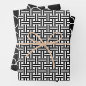 Schwarz-Weiß-Geometrische Designs Geschenkpapier Set (Beispiel)