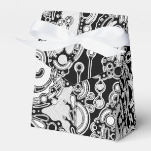 Schwarz-weiß geometrische Kunst 3 Geschenkschachtel