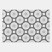 Schwarz-Weiß-Geometrische Muster in Monochrome Geschenkpapier Set (Vorderseite)