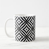 Schwarz-Weiß-geometrische Tasse (Links)