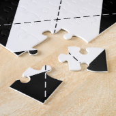 Schwarz-weiß geometrisches Argyle-Muster Puzzle (Seite)
