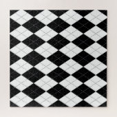Schwarz-weiß geometrisches Argyle-Muster Puzzle (Horizontal)