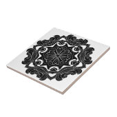 Schwarz-weiß geometrisches Design Fliese (Seite)