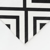 Schwarz-Weiß-Geometrisches Diamantmuster Fleecedecke (Ecke)