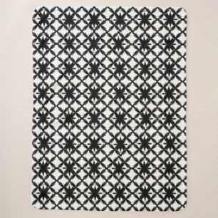 Schwarz-Weiß-Geometrisches Gittermuster Sherpadecke