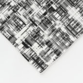Schwarz-weiß geometrisches Mandala-Muster Fleece-D Fleecedecke (Ecke)