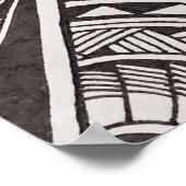 Schwarz-Weiß-Geometrisches Mandala-Stammmuster Poster (Ecke)