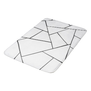 Schwarz-weiß Geometrisches Modell #1 #geo #decor Badematte