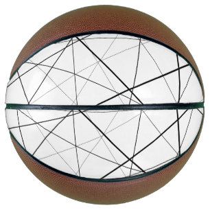 Schwarz-weiß geometrisches Muster Basketball