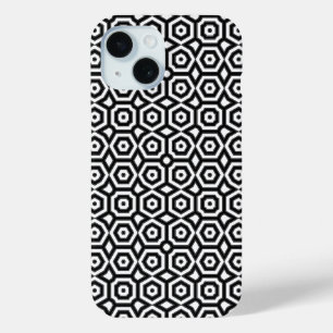 Schwarz-weiß geometrisches Muster Case-Mate iPhone Hülle