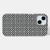 Schwarz-weiß geometrisches Muster Case-Mate iPhone Hülle (Rückseite (Horizontal))
