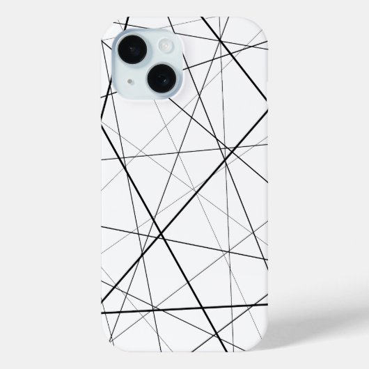 Schwarz-weiß geometrisches Muster Case-Mate iPhone Hülle (Rückseite)