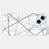 Schwarz-weiß geometrisches Muster Case-Mate iPhone Hülle (Rückseite (Horizontal))