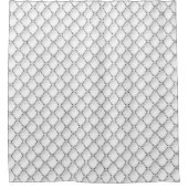 Schwarz-Weiß-geometrisches Muster. Duschvorhang (Vorderseite)
