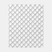 Schwarz-Weiß-geometrisches Muster. Fleecedecke (Vorderseite)