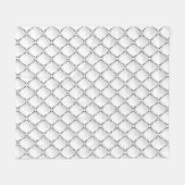 Schwarz-Weiß-geometrisches Muster. Fleecedecke (Vorderseite (Horizontal))