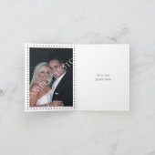 Schwarz, weiß geometrisches Muster Hochzeit Danke (Innenseite)