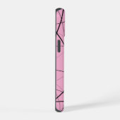 Schwarz-weiß geometrisches Muster iPhone 15 Hülle (Rechte Seite)