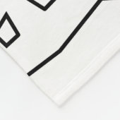 Schwarz-weiß geometrisches Muster | Minimalistisch Fleecedecke (Ecke)