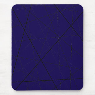 Schwarz-weiß geometrisches Muster Mousepad