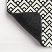 Schwarz-Weiß-Geometrisches Muster Mousepad (Ecke)