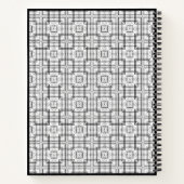 Schwarz-Weiß-Geometrisches Muster Notizblock (Rückseite)