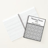 Schwarz-Weiß-Geometrisches Muster Notizblock (Innenseite)