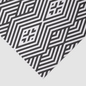 Schwarz-weiß geometrisches Muster Seidenpapier (Detail)