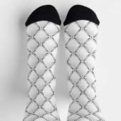 Schwarz-Weiß-geometrisches Muster. Socken (Oben)
