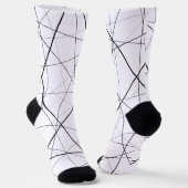 Schwarz-weiß geometrisches Muster Socken (Gewinkelt)