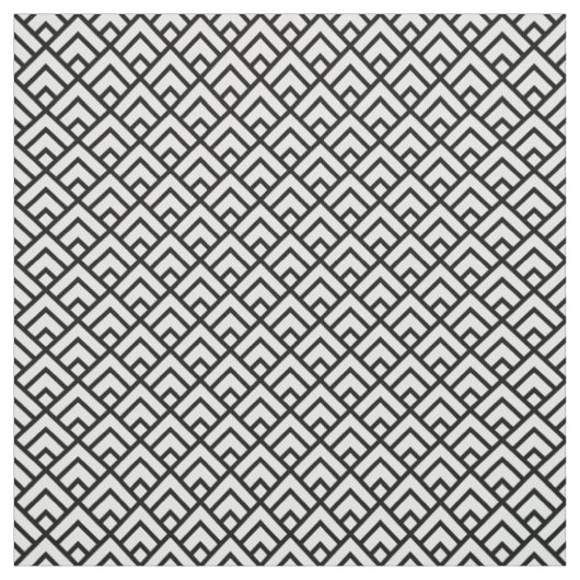 Schwarz-Weiß-Geometrisches Muster Stoff (Muster)