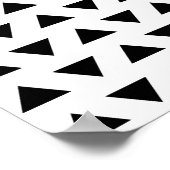 Schwarz-Weiß-Geometrisches Muster von Dreiecken. Poster (Ecke)