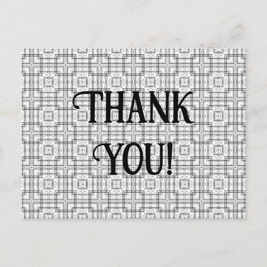 Schwarz-Weiß-Geometrisches Quadrat-Muster Vielen D Postkarte (Vorderseite)