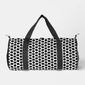 Schwarz-Weiß-Geometrisches Sternmuster Duffle Bag (Vorderseite)