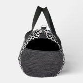 Schwarz-Weiß-Geometrisches Sternmuster Duffle Bag (Rechts)