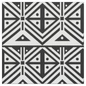 Schwarz-Weiß-Geometrisches Tribal-Muster Stoff (Nahaufnahme)