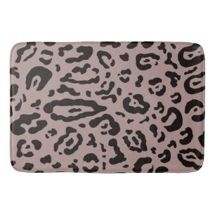 Schwarz-Weiß-Gepard-Leopard-Tierdruck Badematte