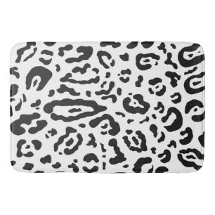 Schwarz-weiß Gepard Leopard Tierdruck Badematte