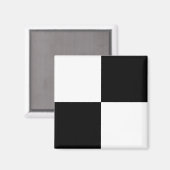 Schwarz-weiß geprüft magnet (Vorderseite/Rückseite)