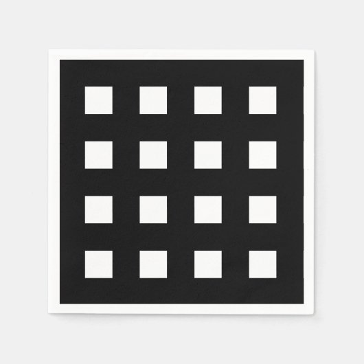 Schwarz-weiß geprüft serviette (Vorderseite)