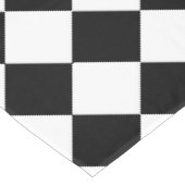 Schwarz/Weiß geprüft Tischdecke (Schrägansicht)
