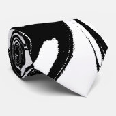 Schwarz-Weiß-Gepunktete Marmorsteinstruktur Krawatte (Gerollt)