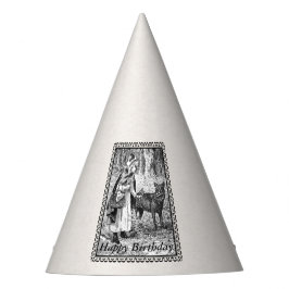 Schwarz-weiß Gerahmter Geburtstag Red Riding Hood Partyhütchen