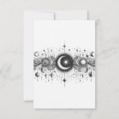 Schwarz-Weiß-Gerichte RSVP Karte (Rückseite)