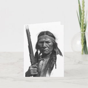 Schwarz-Weiß-Geronimo Karte