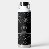 Schwarz Weiß Geschäft Logo Trinkflasche (Vorderseite)