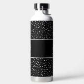 Schwarz Weiß Geschäft Logo Trinkflasche (links)