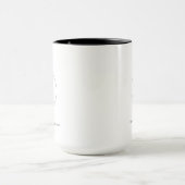 Schwarz-Weiß-Geschäft Promo-Logo-Website Tasse (Zentrum)