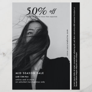 Schwarz-Weiß-Geschäfts-Flyer Flyer